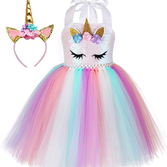 Gorgeous Girls Unicorn Costume - Picture 1 of 5
